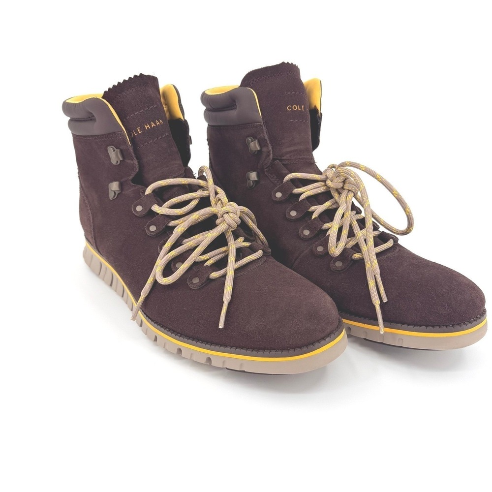 Cole Haan Zerogrand Hiker Boots Men 13‎ Brown Suede Waterproof C31628